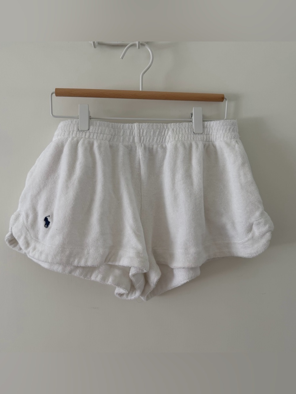 Ralph Lauren White Terry Cropped Polo Top & Shorts Set - Picture 9 of 12